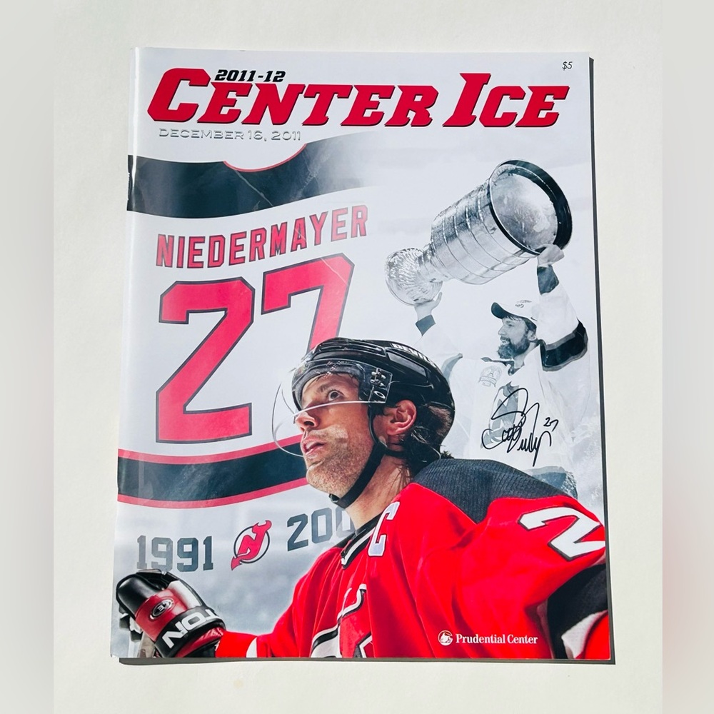 2011 Scott Niedermayer Retirement Night Program New Jersey Devils 12/16/11 NHL